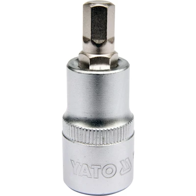 Billede af YATO YT 04384 Skraldenøgleindsats (Hexagon) DIN3120 8mm Krom vanadium stål, Værktøjsstål