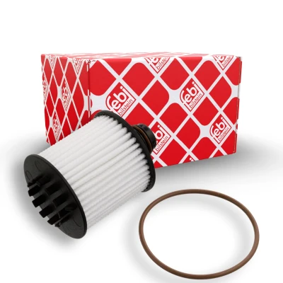 Billede af FEBI BILSTEIN 104337 Oliefilter med tætningsring Filterindsats FIAT: Punto III Hatchback, Panda 500L, OPEL: Combo D Van / Stationcar