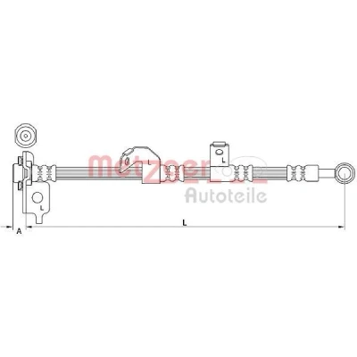 Billede af METZGER 4110840 Bremseslange 472 KIA: CARNIVAL / GRAND 3