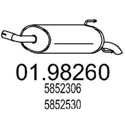 Billede af MTS 01.98260 Lydpotte 760 OPEL: Astra H Caravan, Hatchback, GTC