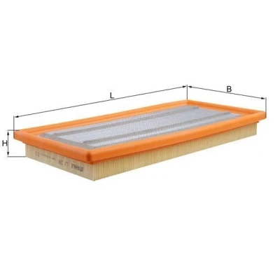 Billede af MAHLE ORIGINAL LX 261 Luftfilter 41,4 181 402,0, 402,0 Filterindsats PORSCHE: 911 Targa, Coupe