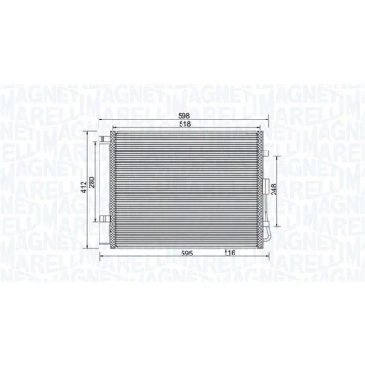 Billede af MAGNETI MARELLI 350203984000 Kondensator med tørrer 518x412x16 412 518 16