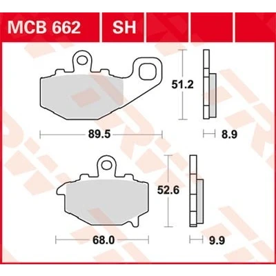Billede af TRW Sinter Street MCB662SH Bremseklodser