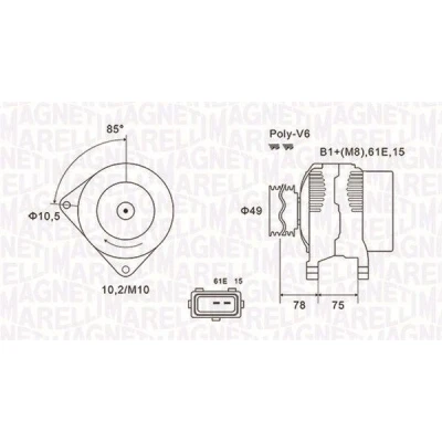 Billede af MAGNETI MARELLI 063731591010 Generator 14V 120A BMW: 3 Sedan, Touring, 5 Touring