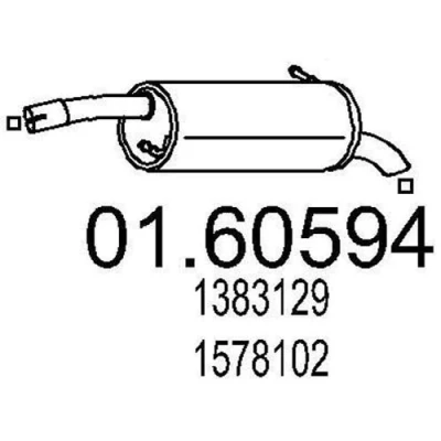 Billede af MTS 01.60594 Lydpotte 830 FORD: FIESTA 5