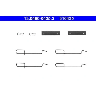 Billede af ATE 13.0460 0435.2 Tilbehørssæt, skivebremsebelægning PEUGEOT: 206 Hatchback, 106 II RENAULT: CLIO 2, CITROËN: Xsara Hatchback