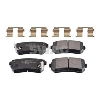 Billede af SWAG 33 10 7359 Bremseklodser bagaksel med akustisk advarsel for slid anti knirke plade, befæstelsesmateriale HYUNDAI: Tucson, ix35