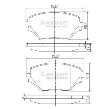 Billede af Bremseklodser NIPPARTS J3602095