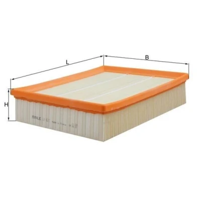 Billede af MAHLE ORIGINAL LX 821 Luftfilter 57,3 203 261,5 Filterindsats LAND ROVER: Discovery 1