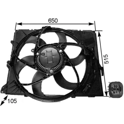 Billede af MAHLE ORIGINAL CFF 264 000S Køleventilator til køretøjer med klimaanlæg 490 12 400 elektrisk BMW: 3 Coupe, 1 Hatchback, Sedan