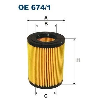 Billede af FILTRON OE 674/1 Oliefilter Filterindsats HYUNDAI: Getz, Matrix, ACCENT 2