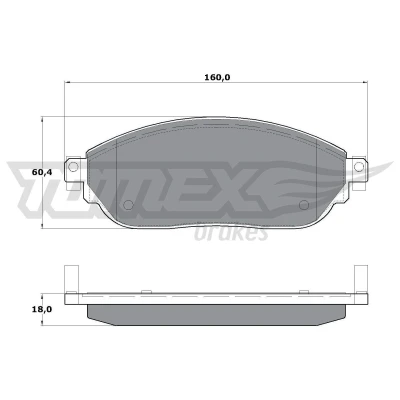Billede af TOMEX brakes TX 17 04 Bremseklodser foraksel med akustisk advarsel for slid RENAULT: Trafic 3, 3 Pritsche/Fahrgestell, Bus