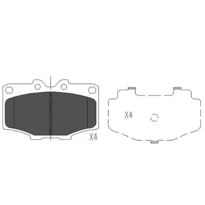 Billede af KAVO PARTS KBP 9028 Bremseklodser TOYOTA: Land Cruiser Prado 120, 70 SUV, 90