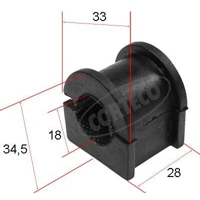 Billede af CORTECO 80000450 Stabilisatorbøsning 18 34,5, 33 FORD: MONDEO 1