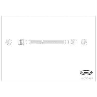 Billede af CORTECO 19036498 Bremseslange bagaksel 205