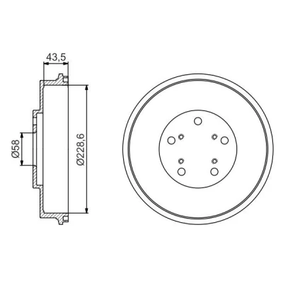 Billede af BOSCH 0 986 477 231 Bremsetromler 269 bagaksel