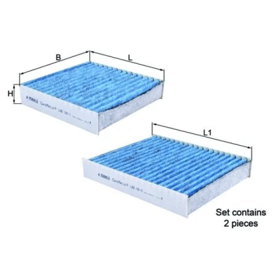 Billede af MAHLE ORIGINAL LAO 191/S Kabinefilter Aktivkulfilter, med antiallergisk virkning, antibakteriel virkning 151,0 157 31,0 CST4624