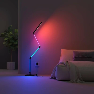 Billede af Calex Gulvlampe RGBIC+WW Sort 220 240 V Lampe