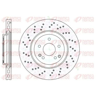 Billede af REMSA 61138.10 Bremseskiver foraksel 330, 330 28 5 ventileret MERCEDES BENZ: C klasse Sedan, T modell, SLK