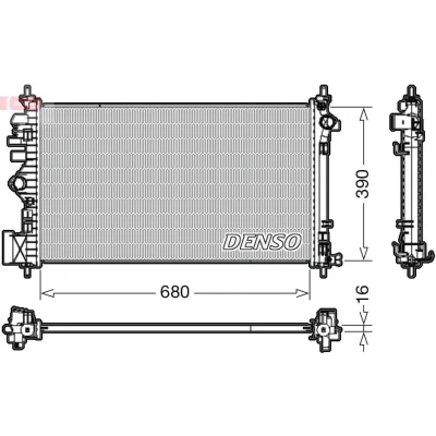 Billede af DENSO DRM20111 Radiator 680 400 16 OPEL: Insignia A Sports Tourer