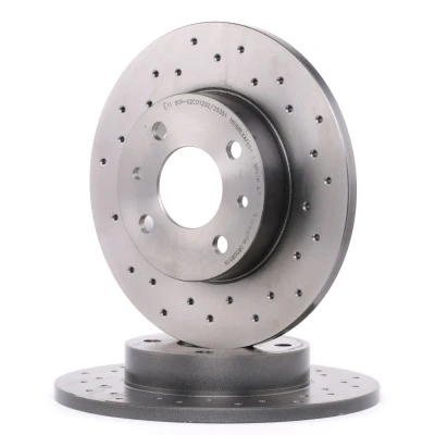 Billede af BREMBO XTRA LINE 08.5085.1X Bremseskiver 240 11 4 fuldstændigt, hullet coatet med skruer FIAT: Seicento / 600 Hatchback, 500 Hatchback