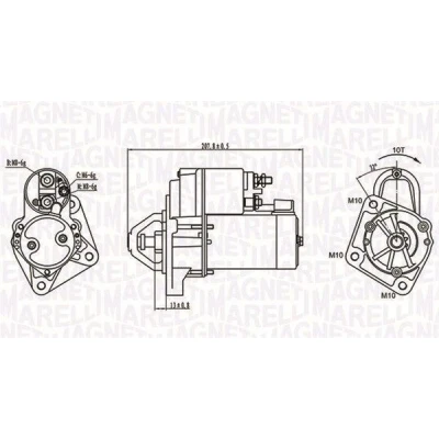 Billede af MAGNETI MARELLI 063721289010 Starter 12 1,1 10 FORD: FIESTA 5