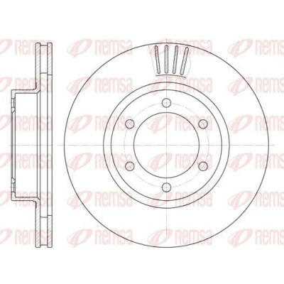 Billede af REMSA 6706.10 Bremseskiver foraksel 337,6, 337,6 28 6 ventileret TOYOTA: Land Cruiser Prado 120