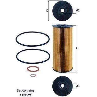 Billede af MAHLE ORIGINAL OX 137D1/S Oliefilter Filterindsats