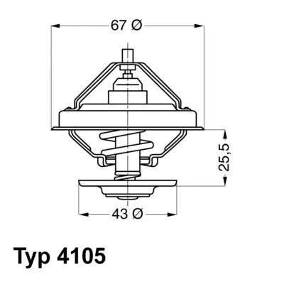 Billede af WAHLER 4105.71D Termostat 71 med pakning
