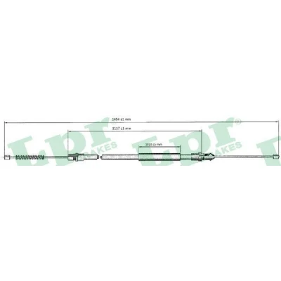 Billede af LPR C0692B Håndbremsekabel 1460/1125 Tromlebremse