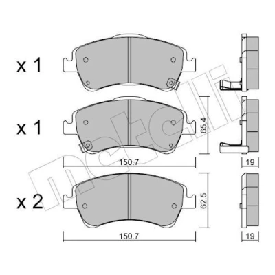 Billede af Bremseklodser METELLI 22 0795 0