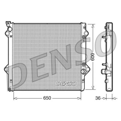 Billede af DENSO DRM50049 Radiator Aluminium 650 600 36