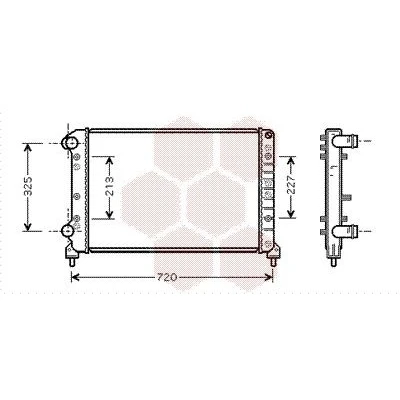 Billede af VAN WEZEL 17002261 Radiator Aluminium 650 415 32 Mekanisk fuget køleripper